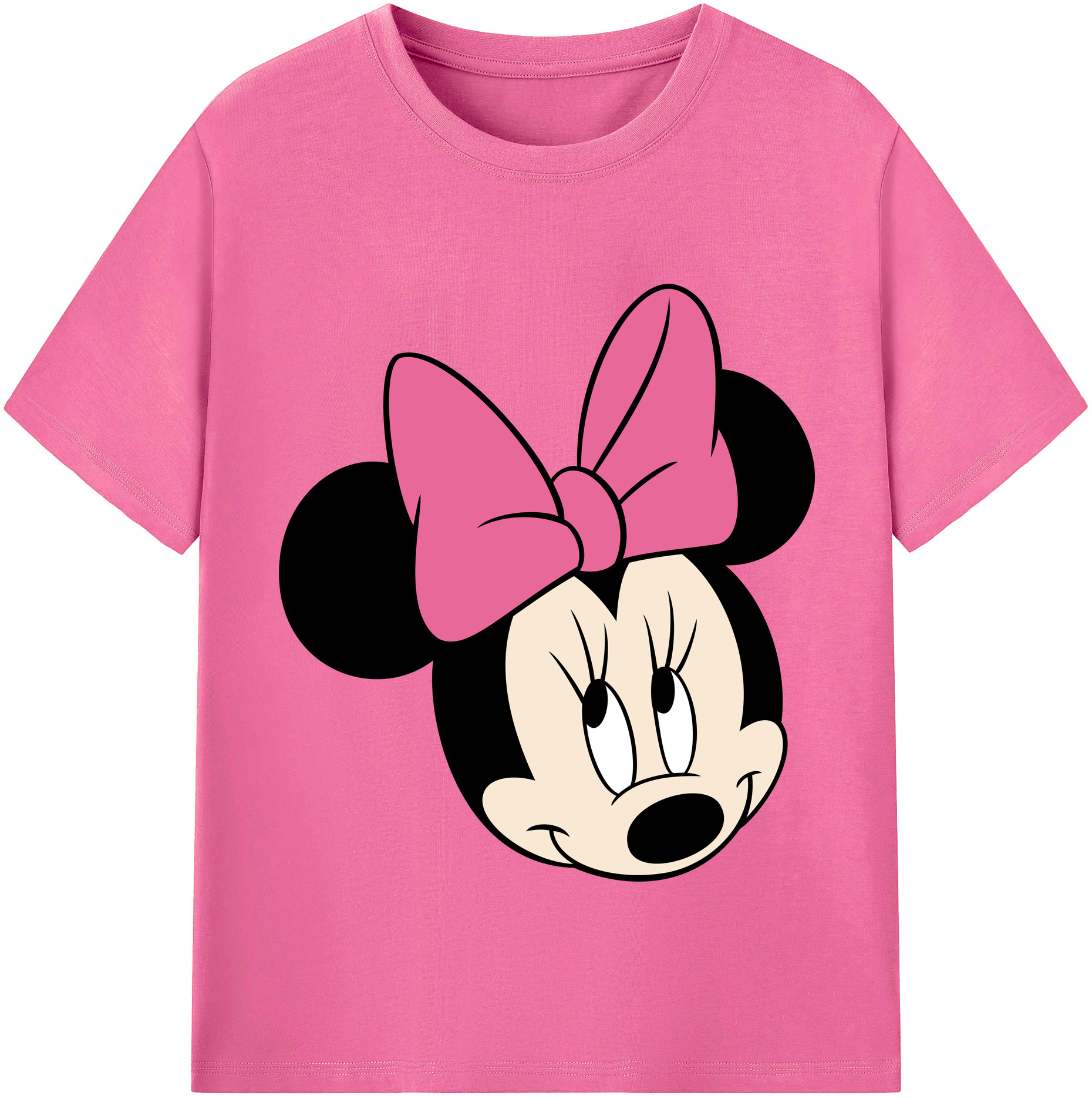 （画像用） ミッキーマウス Mickey Mouse レディースカジュアルプリントTシャツ（綿100％）